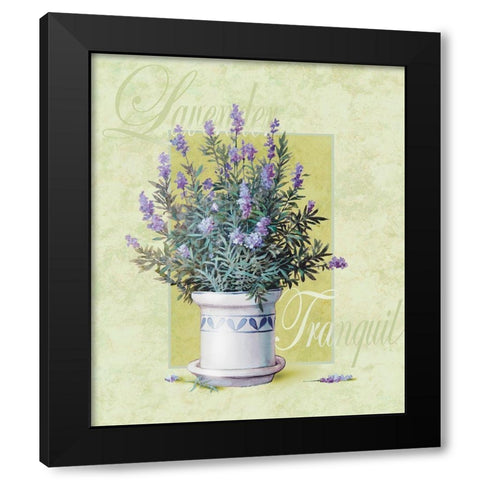 Lavendar Black Modern Wood Framed Art Print with Double Matting by Unknown