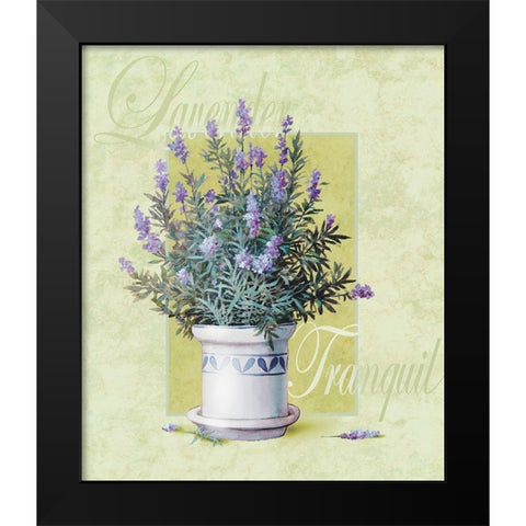 Lavendar Black Modern Wood Framed Art Print by Unknown