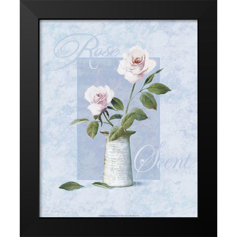 Rose Black Modern Wood Framed Art Print by Unknown