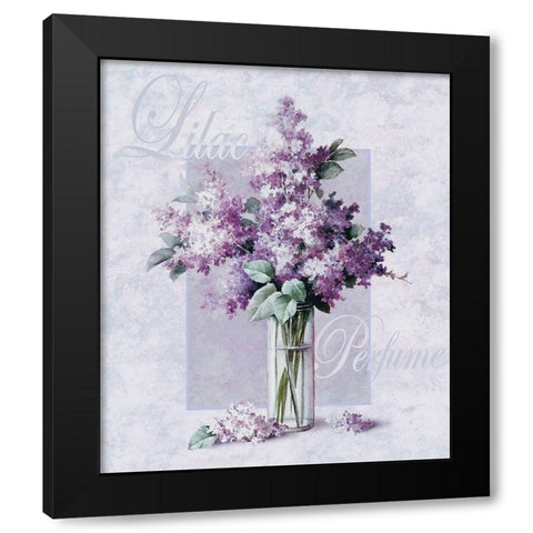Lilac Black Modern Wood Framed Art Print by Unknown