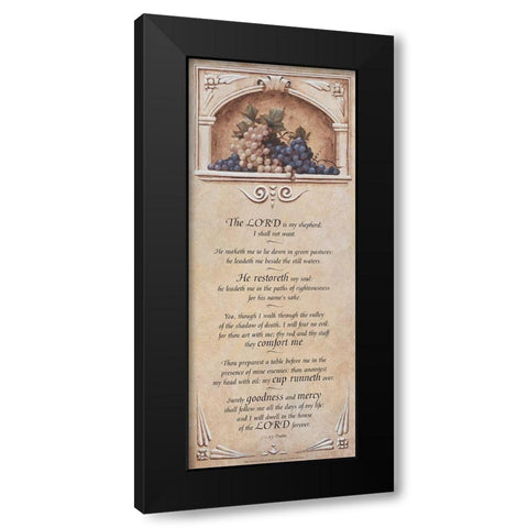 Psalm 23 Black Modern Wood Framed Art Print by Unknown