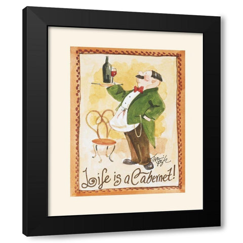 Life is a Cabernet Black Modern Wood Framed Art Print with Double Matting by Unknown