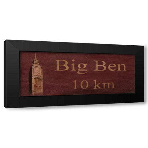Big Ben Black Modern Wood Framed Art Print by Unknown