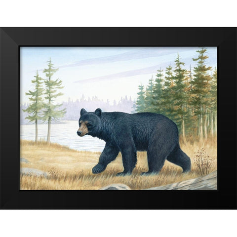Black Bear Black Modern Wood Framed Art Print by Unknown