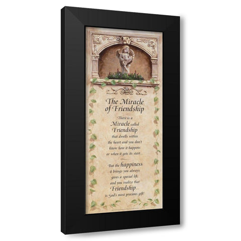 Miracle of Friendship Black Modern Wood Framed Art Print with Double Matting by Unknown