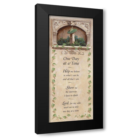 One Day at a Time Black Modern Wood Framed Art Print with Double Matting by Unknown