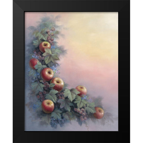 Apple/Grape OP Black Modern Wood Framed Art Print by Unknown
