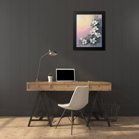Magnolia OP Black Modern Wood Framed Art Print by Unknown