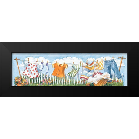 Laundry Day Black Modern Wood Framed Art Print by Unknown