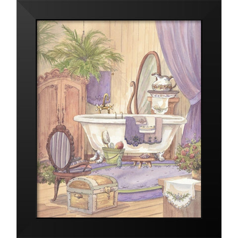 Victorian Bathroom I Black Modern Wood Framed Art Print by Unknown