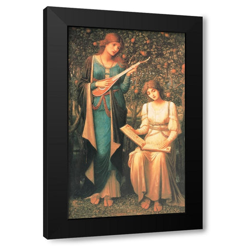 Two Women Black Modern Wood Framed Art Print by Unknown