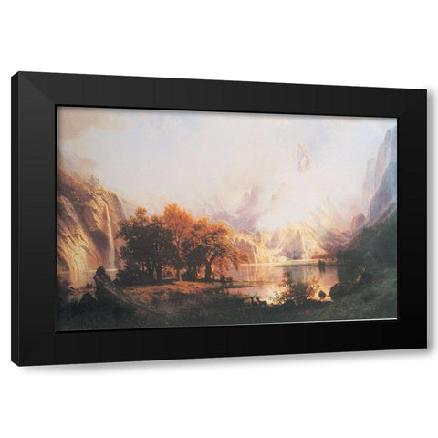 In the Valley Black Modern Wood Framed Art Print by Unknown