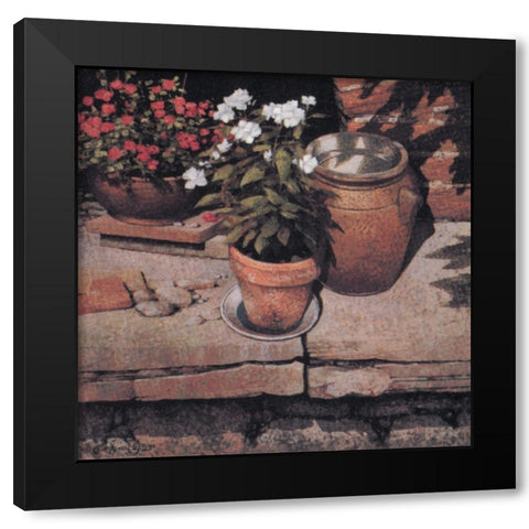 Planrers Ledge Black Modern Wood Framed Art Print by Unknown