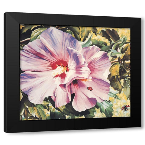Orchid Black Modern Wood Framed Art Print by Unknown
