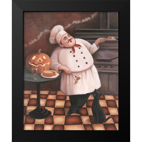 Halloween Chef I Black Modern Wood Framed Art Print by Unknown