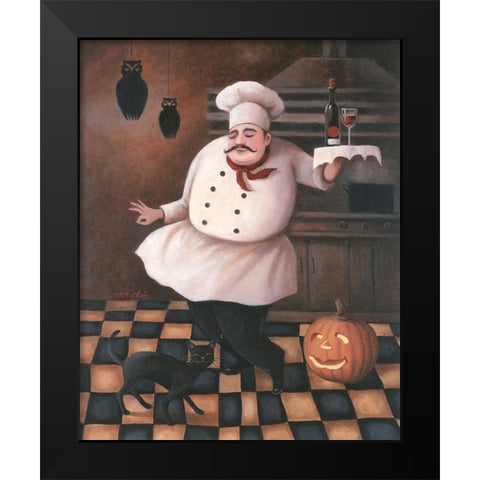 Halloween Chef II Black Modern Wood Framed Art Print by Unknown