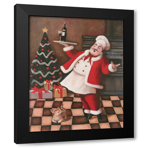 Christmas Chef II Black Modern Wood Framed Art Print by Unknown