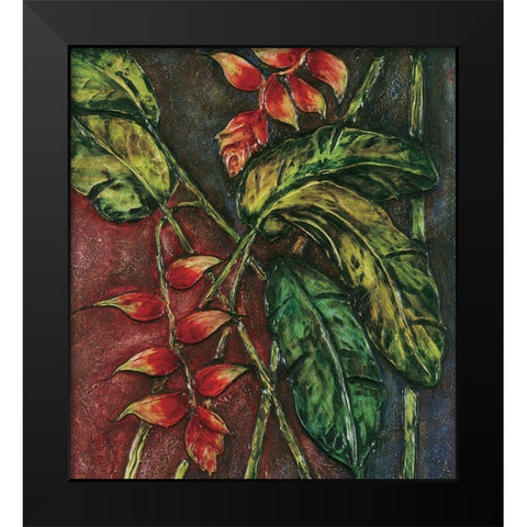 Passion Fruit II Black Modern Wood Framed Art Print by Unknown