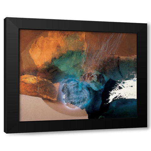 Cosmos Abstract I Black Modern Wood Framed Art Print by Unknown