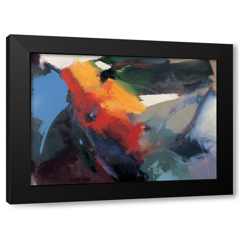 Cosmos Abstract II Black Modern Wood Framed Art Print with Double Matting by Unknown