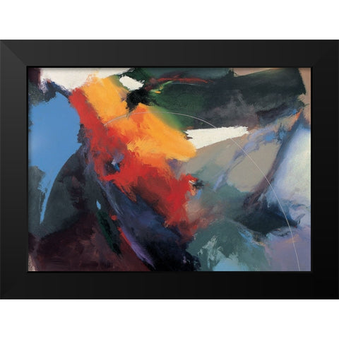 Cosmos Abstract II Black Modern Wood Framed Art Print by Unknown