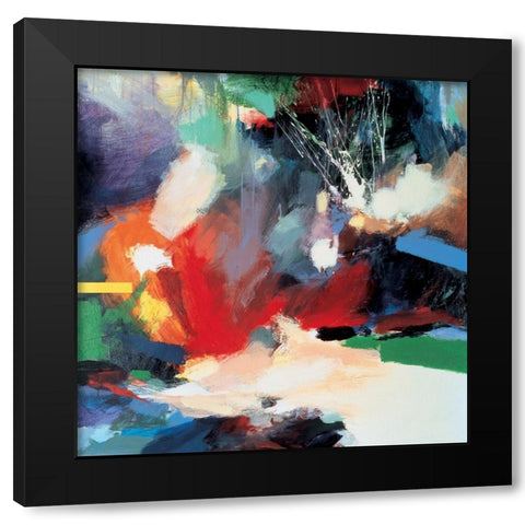 Cosmos Abstract III Black Modern Wood Framed Art Print with Double Matting by Unknown