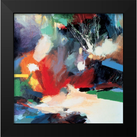 Cosmos Abstract III Black Modern Wood Framed Art Print by Unknown