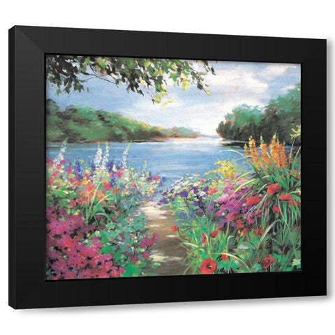 Kakeside Flowers II Black Modern Wood Framed Art Print with Double Matting by Unknown