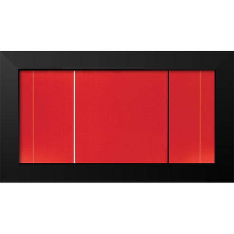 Thin Red Lines Black Modern Wood Framed Art Print by Unknown