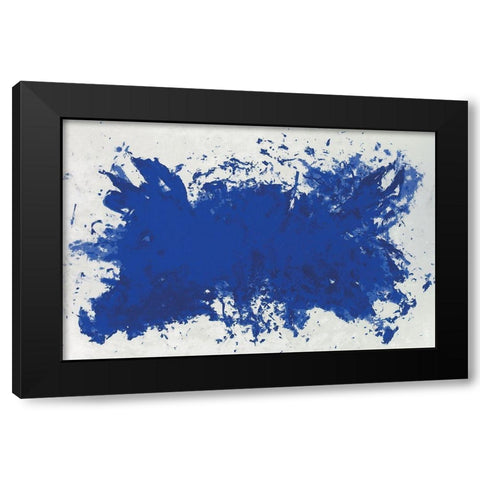 Color Blue Black Modern Wood Framed Art Print by Unknown