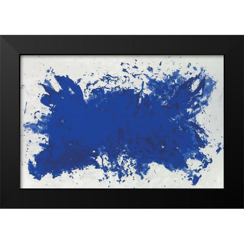 Color Blue Black Modern Wood Framed Art Print by Unknown