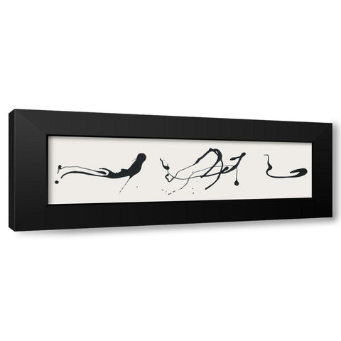 Splat B And W Black Modern Wood Framed Art Print with Double Matting by Unknown