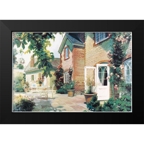 Brick House Black Modern Wood Framed Art Print by Unknown