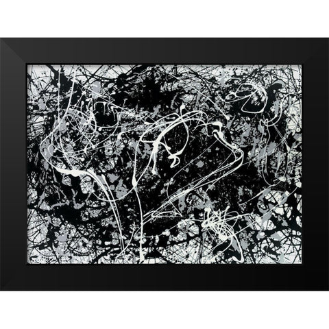 In the Woods Black Modern Wood Framed Art Print by Unknown