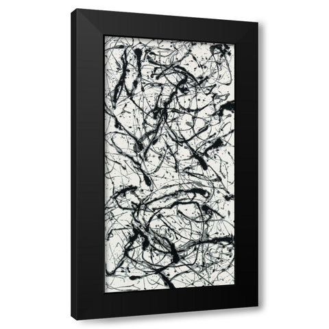 Fireflies Black Modern Wood Framed Art Print with Double Matting by Unknown