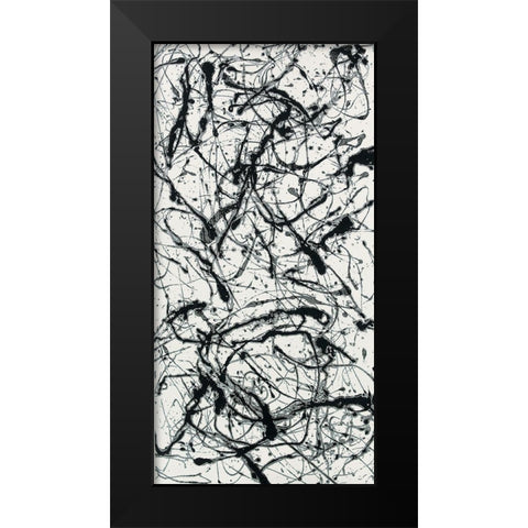Fireflies Black Modern Wood Framed Art Print by Unknown