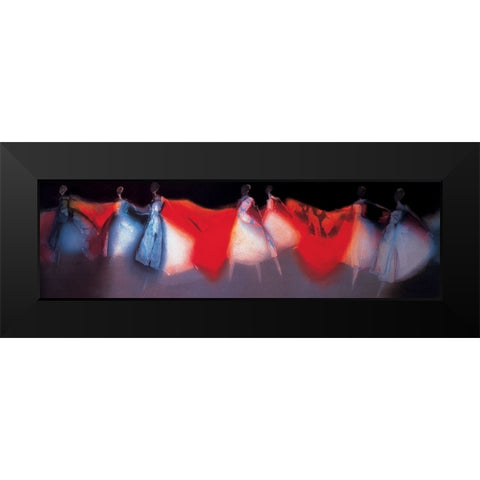 Diva Abstract Panel Black Modern Wood Framed Art Print by Unknown