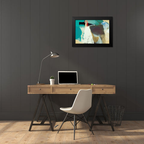 Wheat Abstract Black Modern Wood Framed Art Print by Unknown