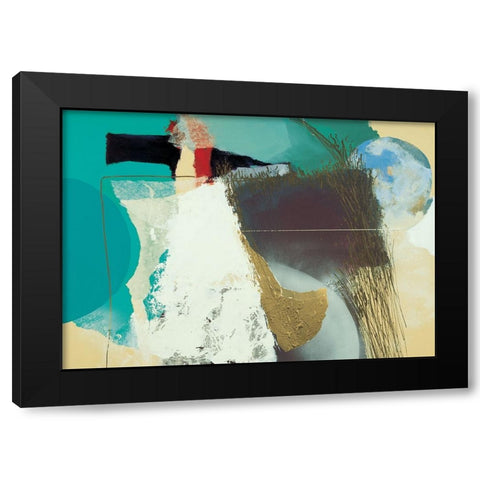 Wheat Abstract Black Modern Wood Framed Art Print with Double Matting by Unknown