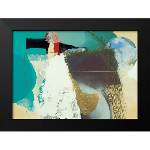 Wheat Abstract Black Modern Wood Framed Art Print by Unknown