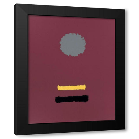 Cyan Black Modern Wood Framed Art Print with Double Matting by Unknown