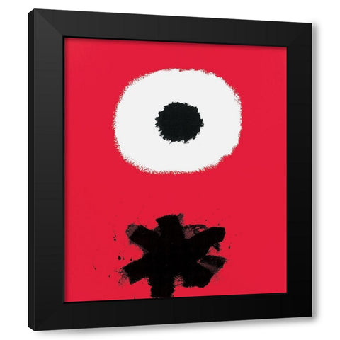 Flower Black Modern Wood Framed Art Print by Unknown