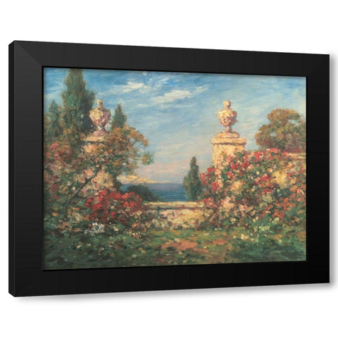 Seaside Garden I Black Modern Wood Framed Art Print with Double Matting by Unknown