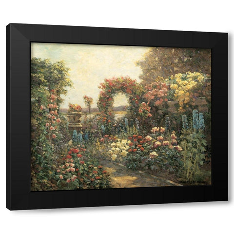 Seaside Garden II Black Modern Wood Framed Art Print by Unknown