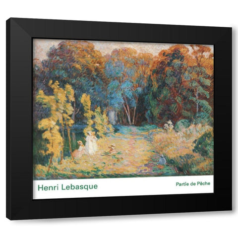 Partie de Peche Black Modern Wood Framed Art Print by Lebasque