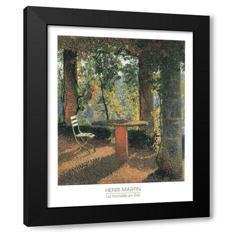 La Tonnelle en Ete Black Modern Wood Framed Art Print with Double Matting by Martin