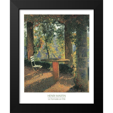 La Tonnelle en Ete Black Modern Wood Framed Art Print by Martin