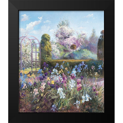 Lilacs in Bloom Black Modern Wood Framed Art Print by Unknown