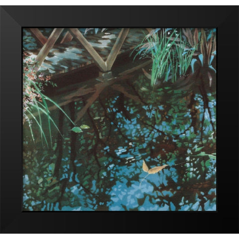 By the Bridge Black Modern Wood Framed Art Print by Unknown