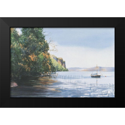 Drop Anchor Black Modern Wood Framed Art Print by Unknown